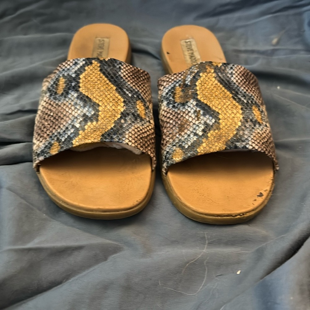Steve Madden Snakeskin Slides